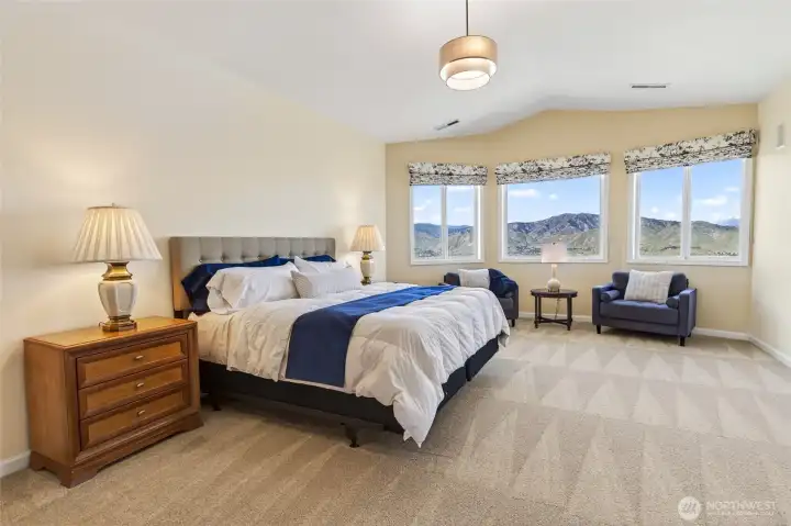 Large primary suite with views.