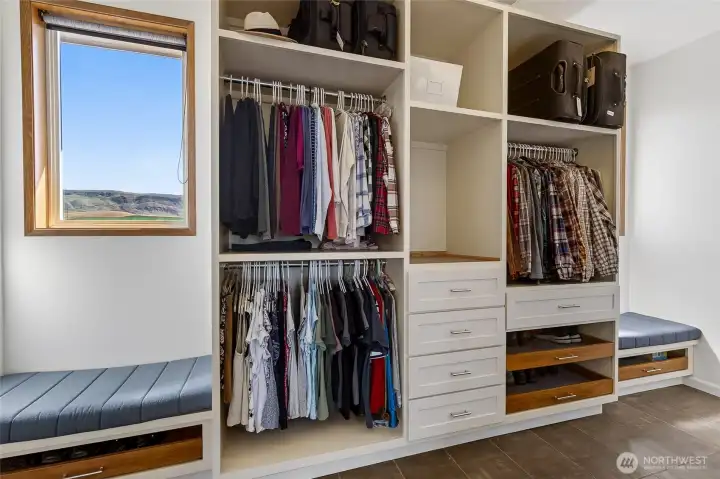 Primary walk-in closet