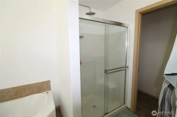 Shower and private toilet