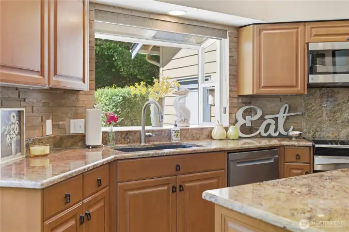 Spacious kitchen and nice island