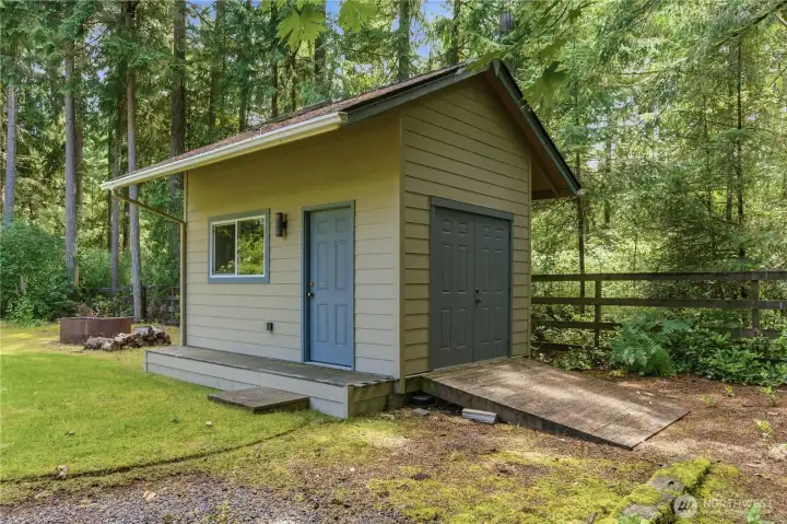 Garden shed with power