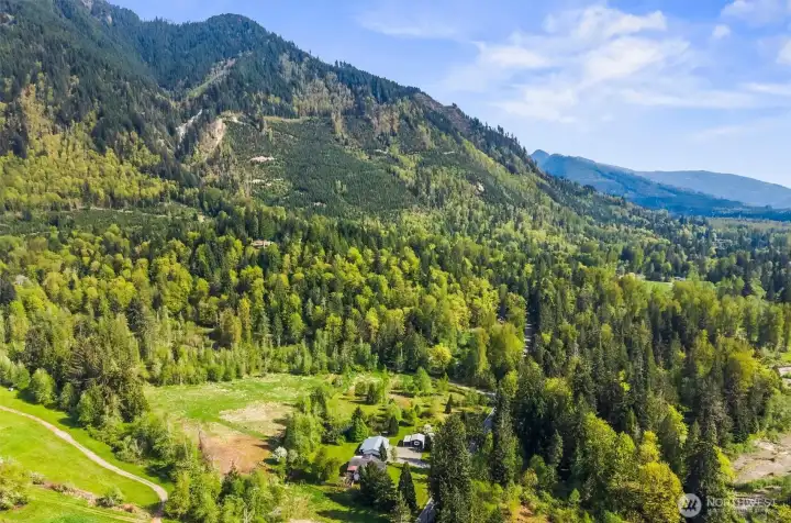 Beautiful Welcome Valley is surrounded with lush and majestic surrounding foothills.