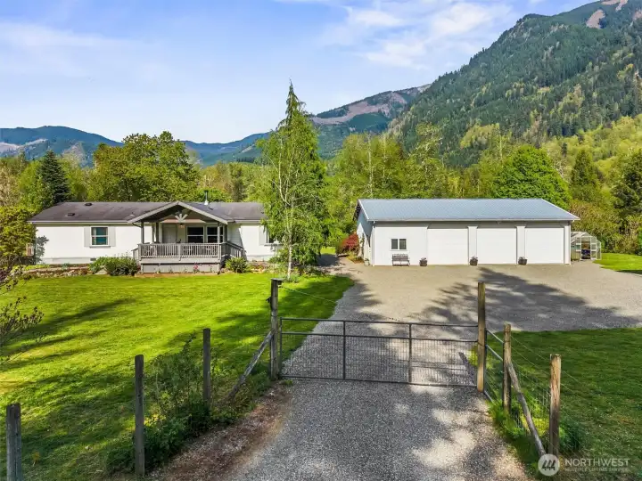 A gated entry to your private and peaceful homestead.