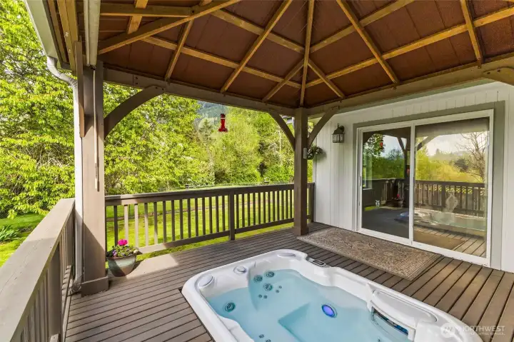 Mountain views from your hot tub.
