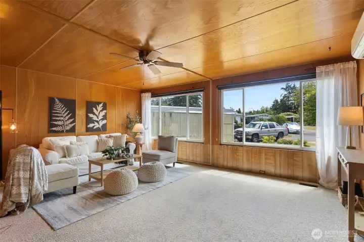 Updated vinyl, double pane window in front Updated vinyl, double pane window in front