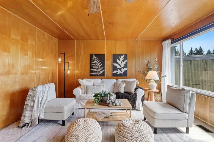 Lots of natural light in family room Lots of natural light in family room