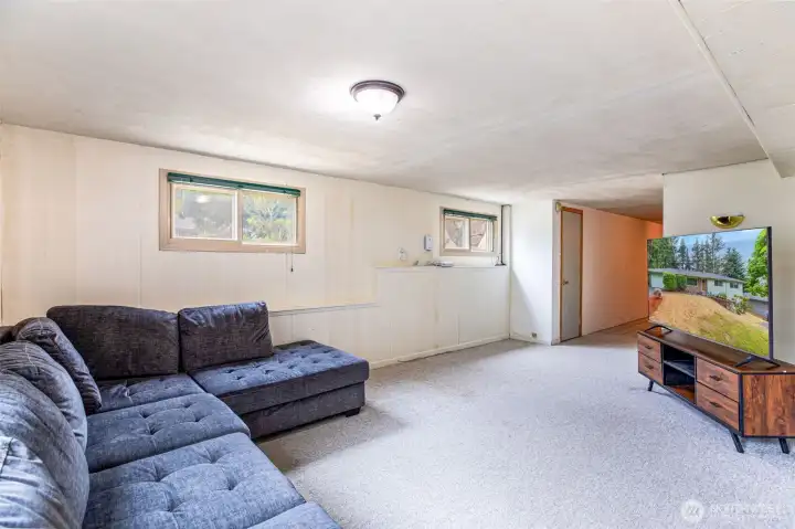 Large family room downstairs Large family room downstairs