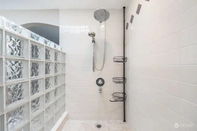 Privacy plus for this shower space