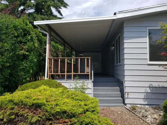 Front View of the Home Showing the Nice Covered Front Porch.