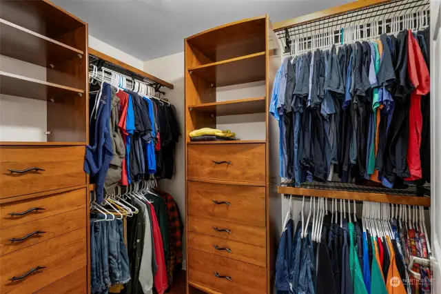 Large walk-in closet off primary