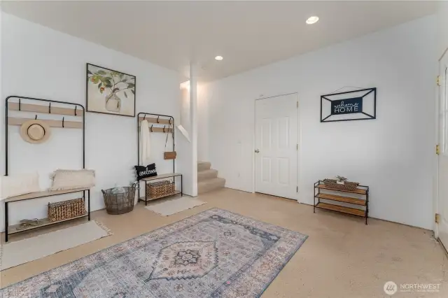 Entry/Mud Room with Entry Door Into Garage
