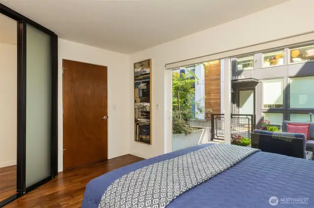 Third bedroom with access to private back patio