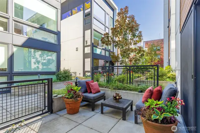Private back patio
