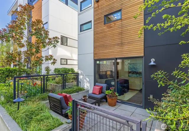 Private back patio
