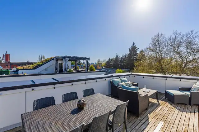 Rooftop deck offers city, mountain and sunset views!