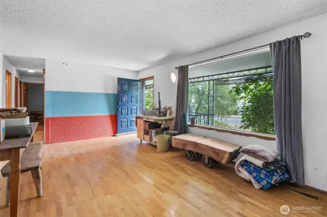 Large window allows for natural lighting to flood the home.
