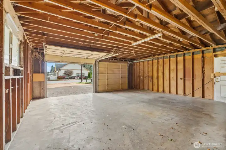 Detached garage provides space for your hobbies: woodworking anyone?