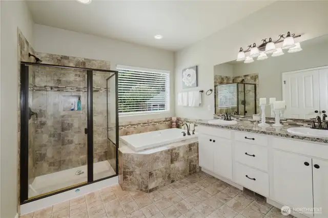 Primary Bath with Shower and soaking tub