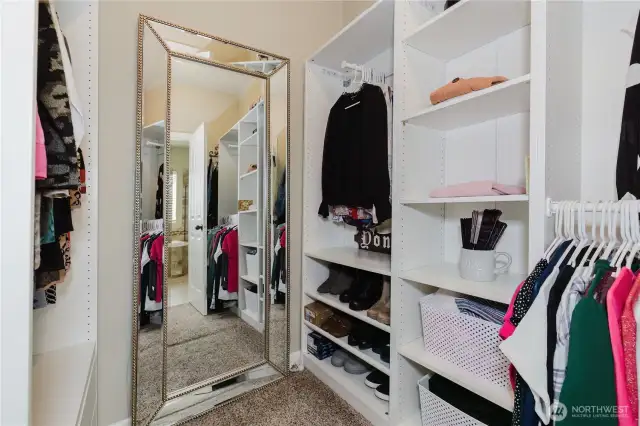 Walk in closet with lots of room