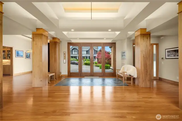 The grand foyer certainly makes a statement from the moment you first step in to this stunning home and the impressive entry with its soaring ceilings confirms that you've arrived at the perfect choice for your new home.