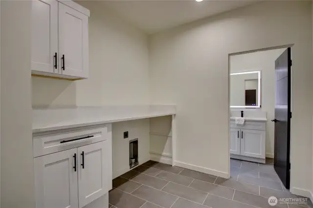 Large laundry room on the main level.