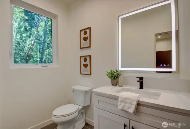 Half Bath on the main level.