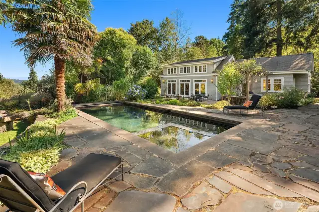 Pool and guest poolhouse