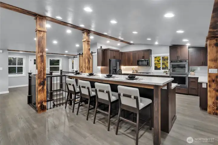 Look at this amazing open kitchen, light, bright and airy.