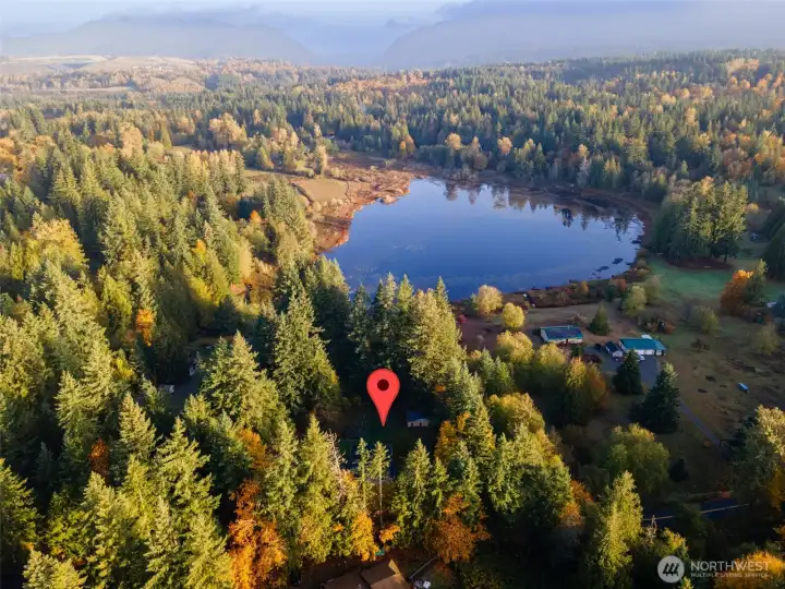 Just steps away from Lake Francis.