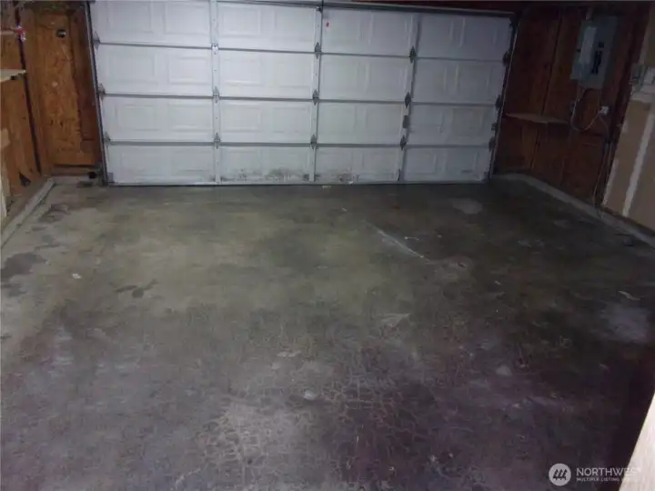 Interior of 2-car garage.