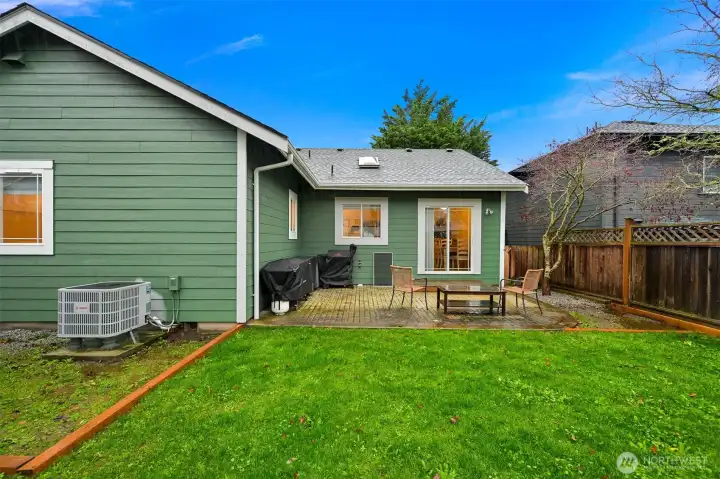 Heat Pump System off of back yard