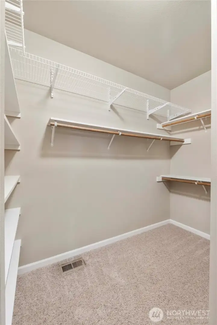 Primary walk in closet