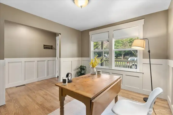 Office room looking towards front entrance.