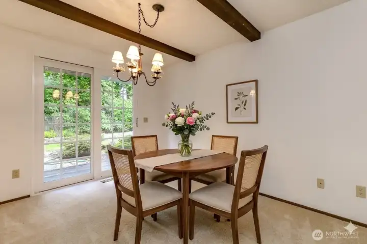 Virtually staged Dining Room