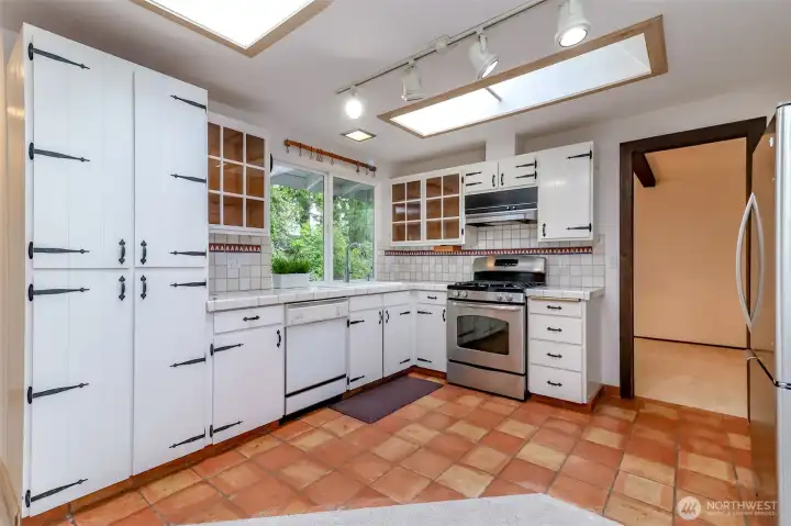 Kitchen with cute cabinets