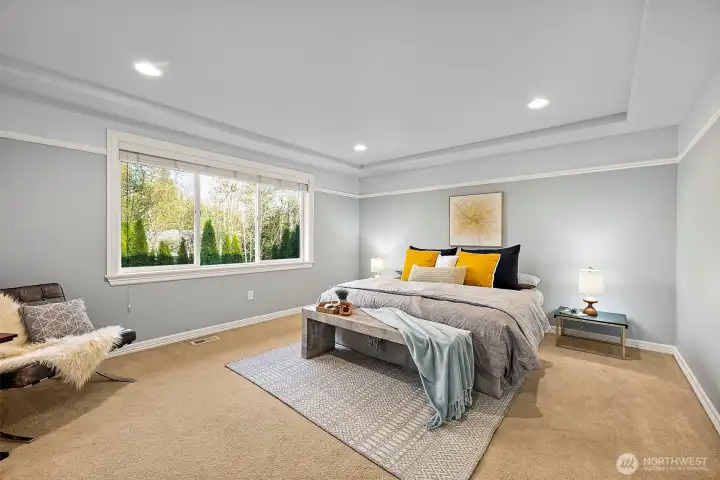 Spacious primary retreat designed for comfort and privacy