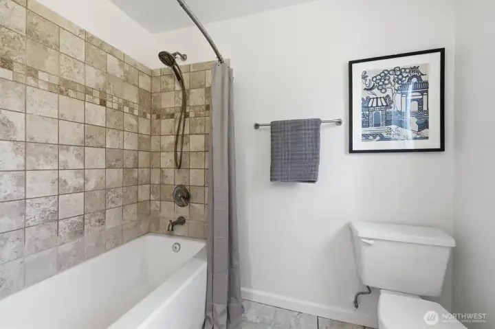 Primary bathroom with new tub.