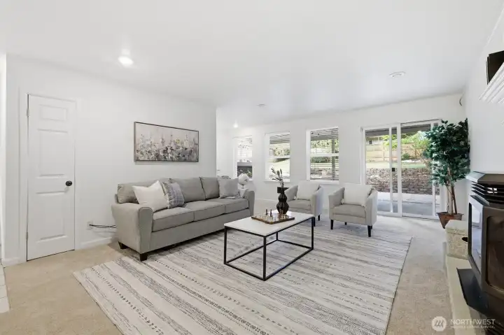 Lower level rec room.