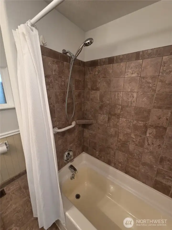 Your shower has a total not just one shelf, for shampoo and other items.
