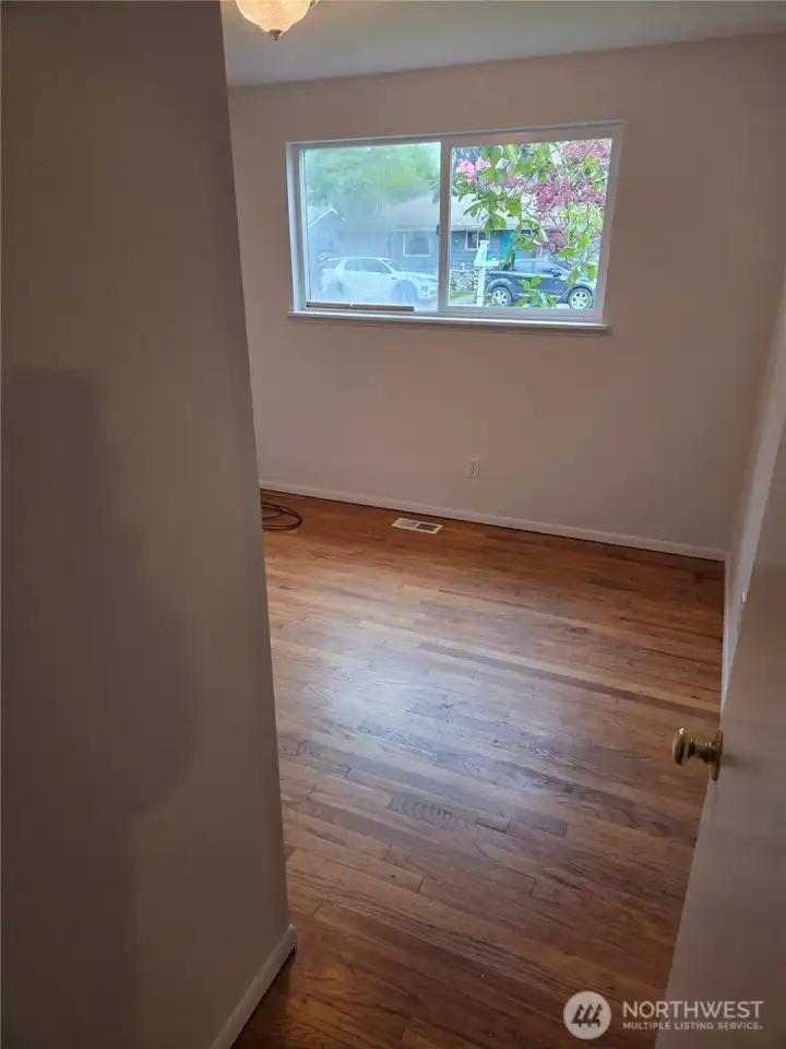This the 3rd bedroom also has hardwood floors.