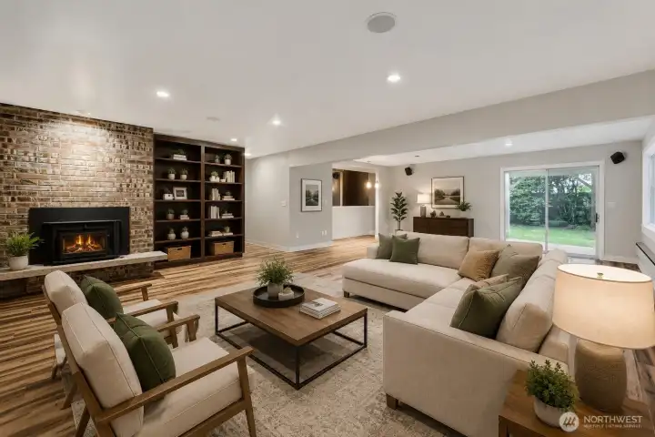 Lower-level family room/rec room, whatever you want to make it.