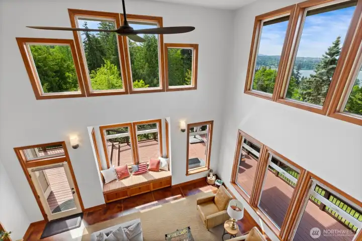 Wall of windows for views from every angle