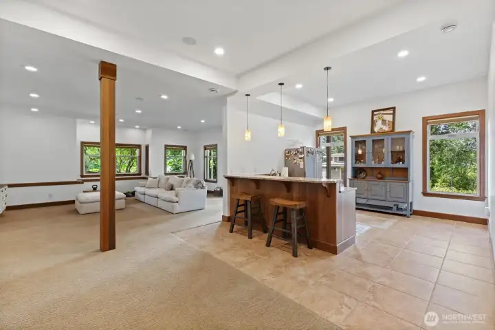 Downstairs perfect for entertaining with