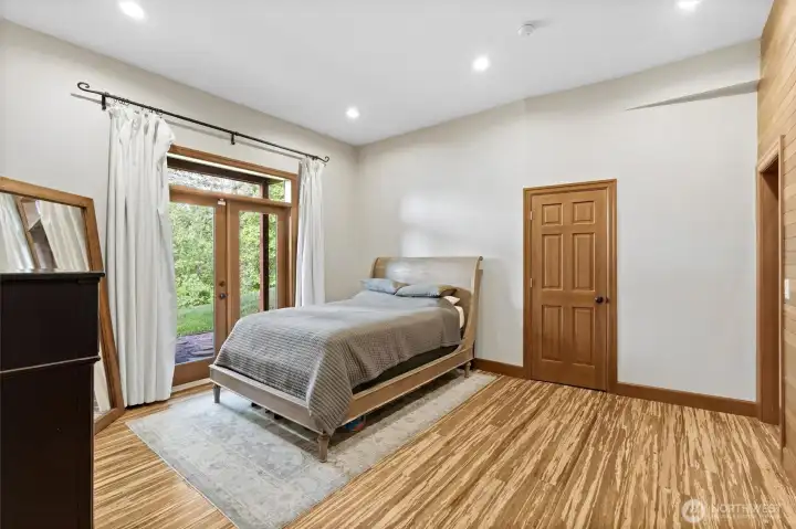 Downstairs bedroom with private entrance and ensuite