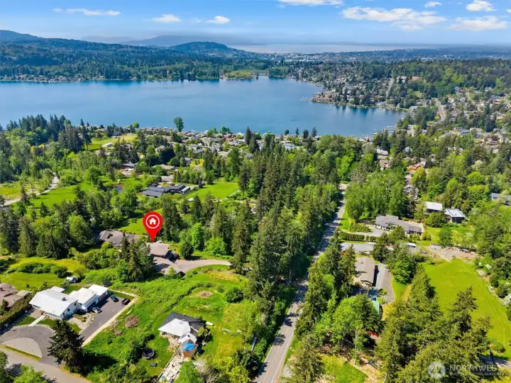Ideally located near lake Whatcom just outside city limits