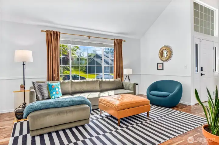 Another view of the entry and living room