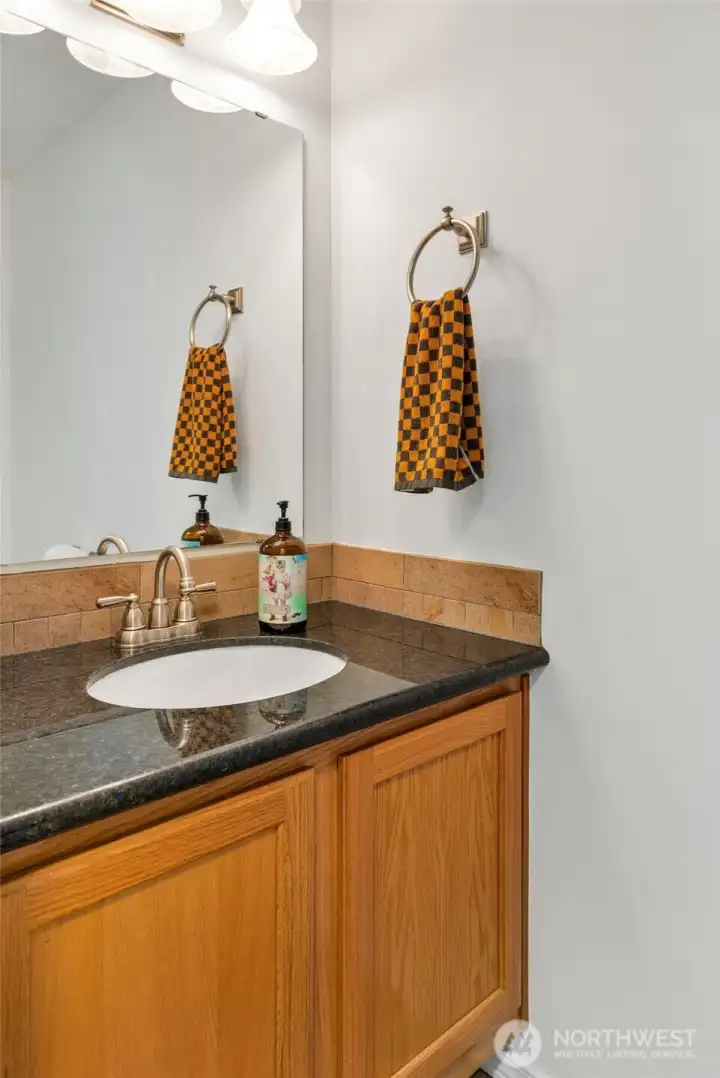 Half bath on main level of home