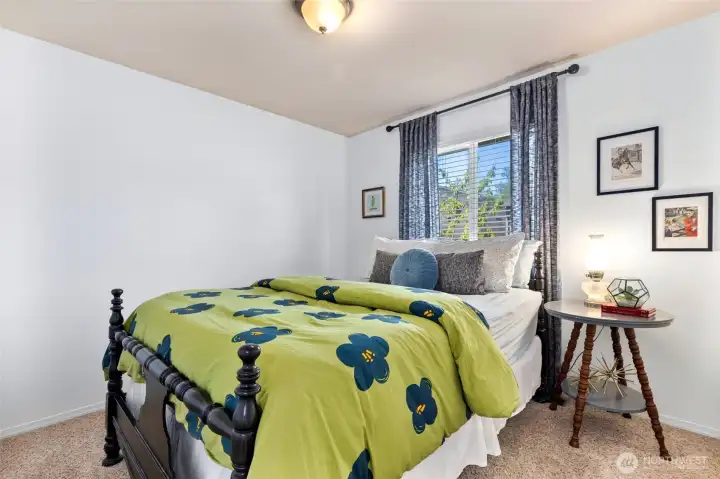 2nd bedroom overlooks the backyard