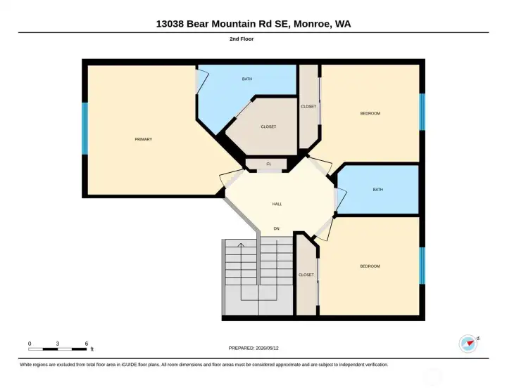 Upstairs floorplan