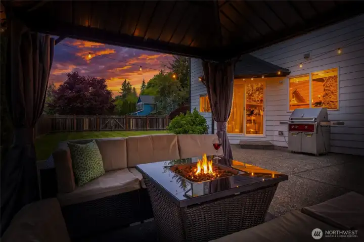 Enjoy your backyard from this canopy that stays!